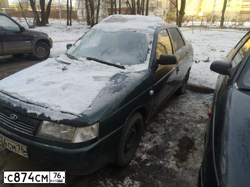 Фото автомобиля LADA 2110, 2005 — госномер С874СМ76. Цвет: Темно-зеленый