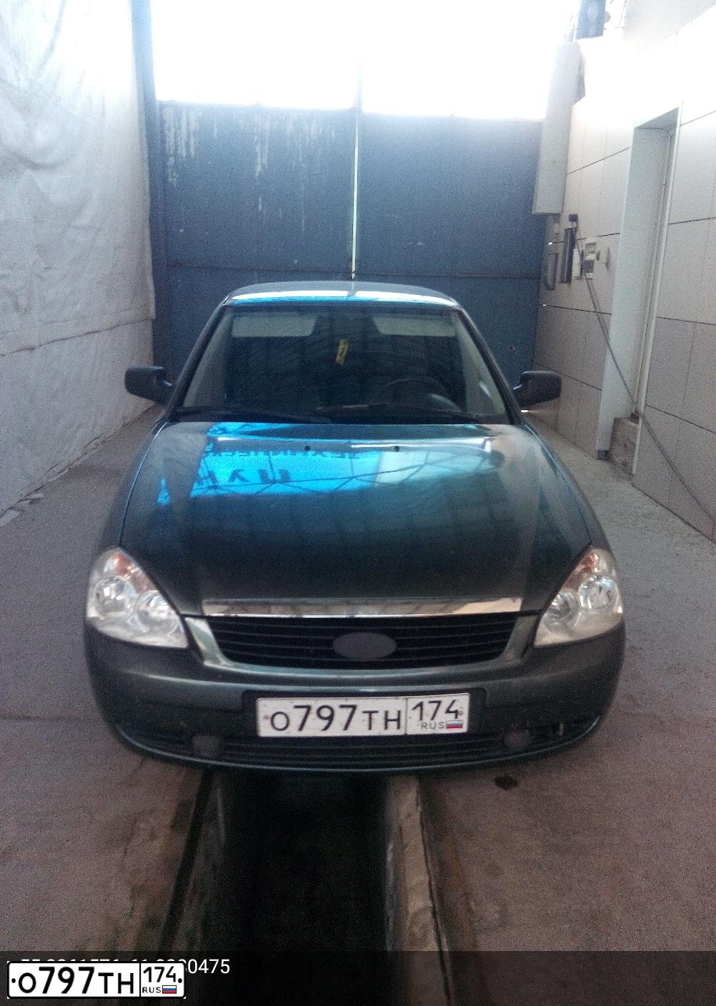 Фото автомобиля LADA 2172 PRIORA, 2008 — госномер В444ЕН174. Цвет: СЕРО-СИНЕ ЗЕЛЕНЫЙ