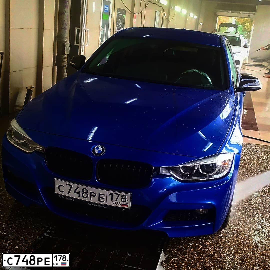 Фото автомобиля BMW SERIE 3, 2015 — госномер С748РЕ178. Цвет: СИНИЙ