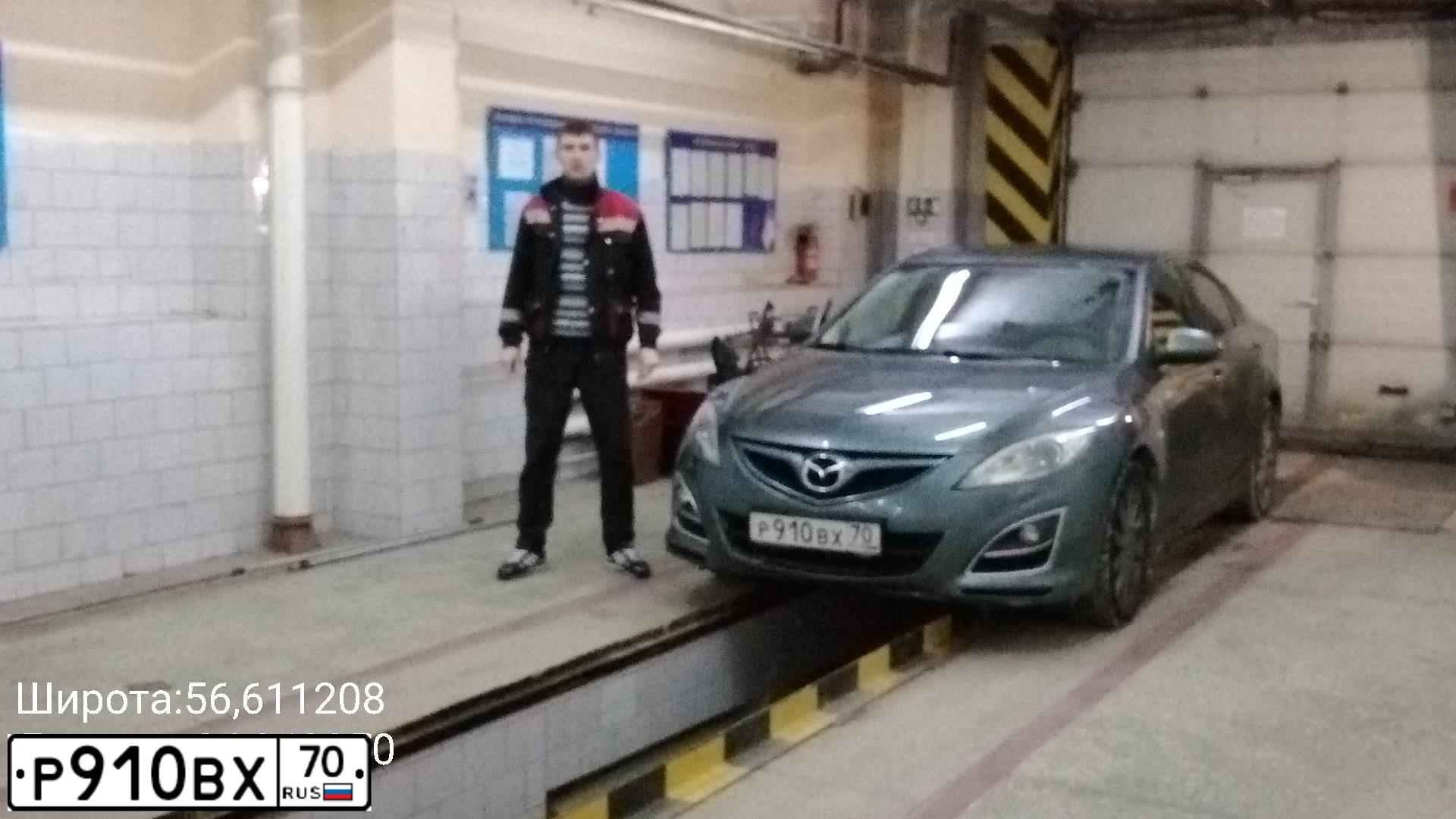 Фото автомобиля MAZDA 6, 2012 — госномер Р910ВХ70. Цвет: СЕРЫЙ
