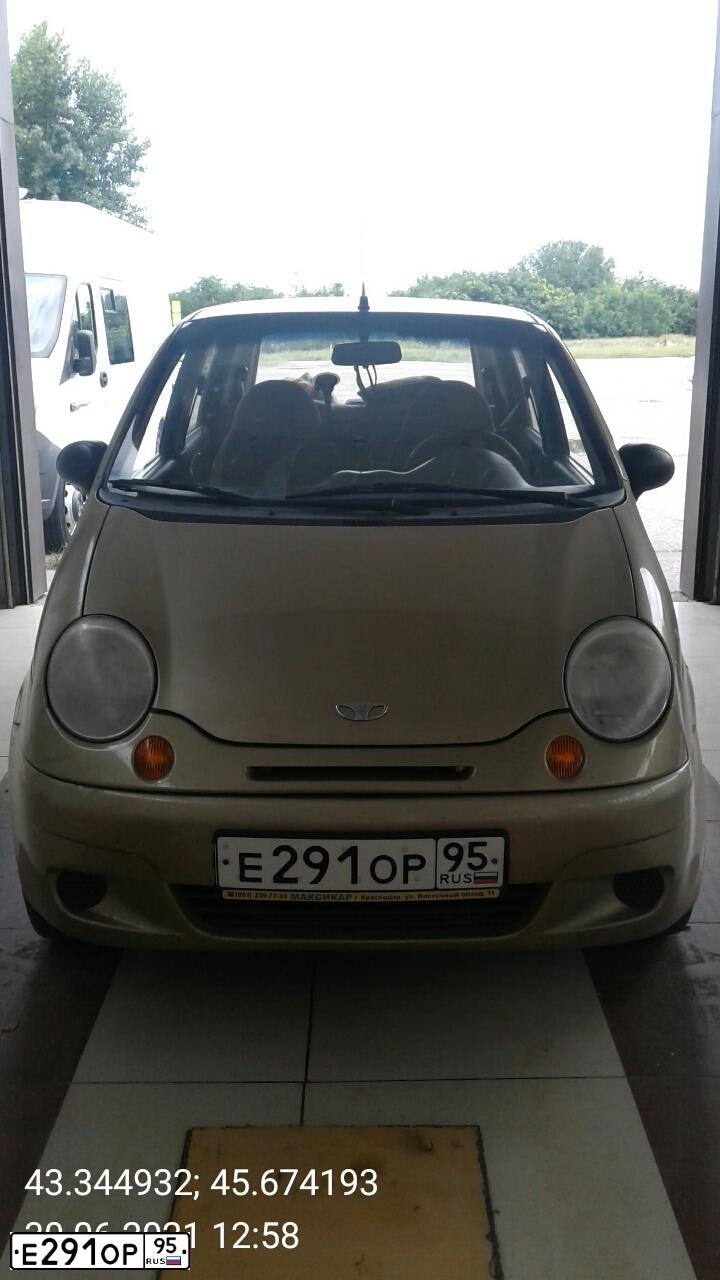 Фото автомобиля DAEWOO MATIZ, 2007 — госномер Х590НТ93. Цвет: ПЕСОЧНЫЙ
