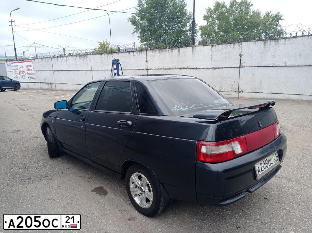 Фото автомобиля LADA 2110 LADA, 2007 — госномер А205ОС21. Цвет: графитовый металлик