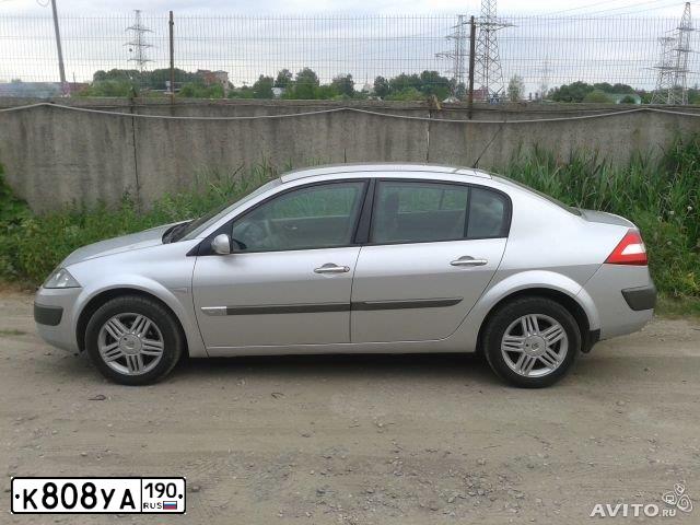 Фото автомобиля RENAULT MEGANE, 2004 — госномер О723СА777. Цвет: СИНИЙ СВЕТЛЫЙ