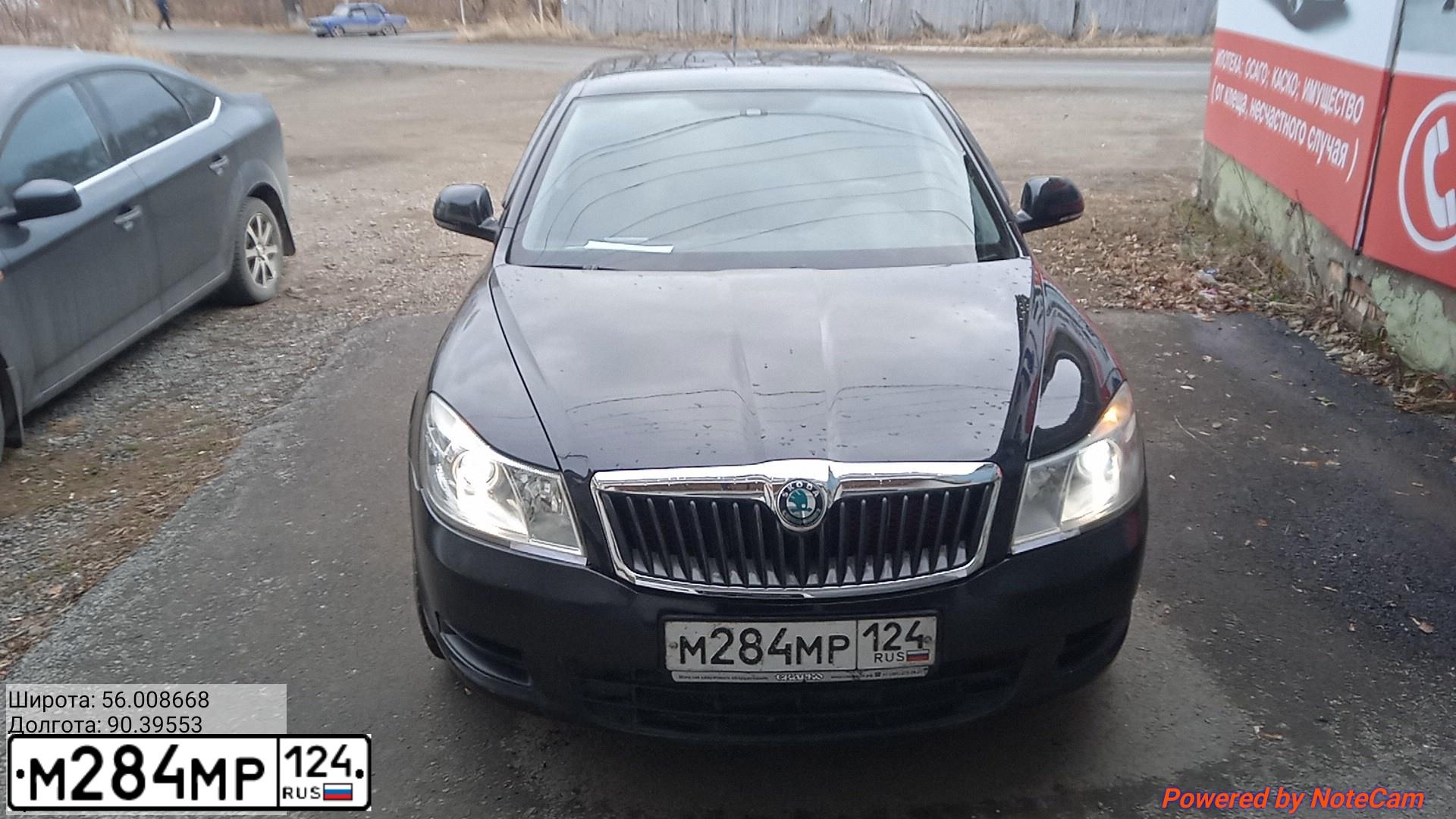 Фото автомобиля SKODA OCTAVIA, 2013 — госномер М284МР124. Цвет: ЧЕРНЫЙ