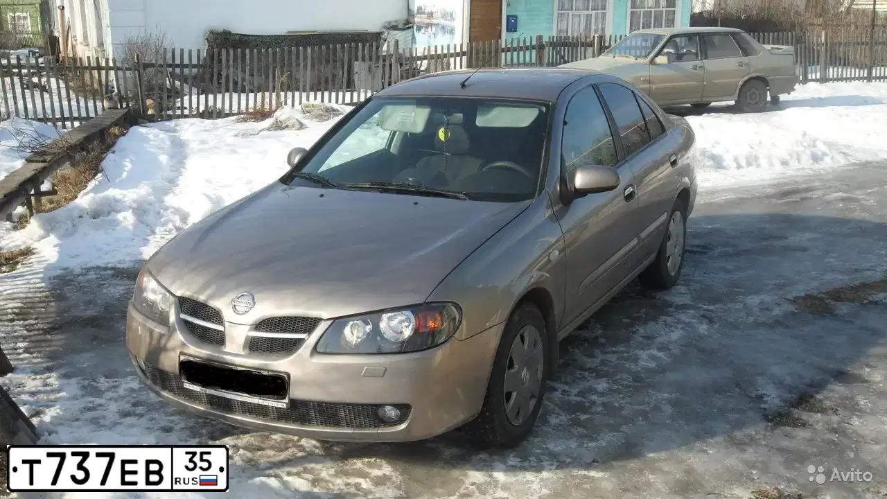 Фото автомобиля NISSAN ALMERA, 2006 — госномер Т737ЕВ35. Цвет: БЕЖЕВЫЙ