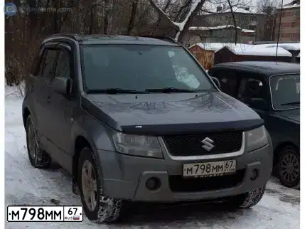 Фото автомобиля SUZUKI /GRAND/ VITARA, 2007 — госномер М798ММ67. Цвет: ТЕМНО-СЕРЫЙ