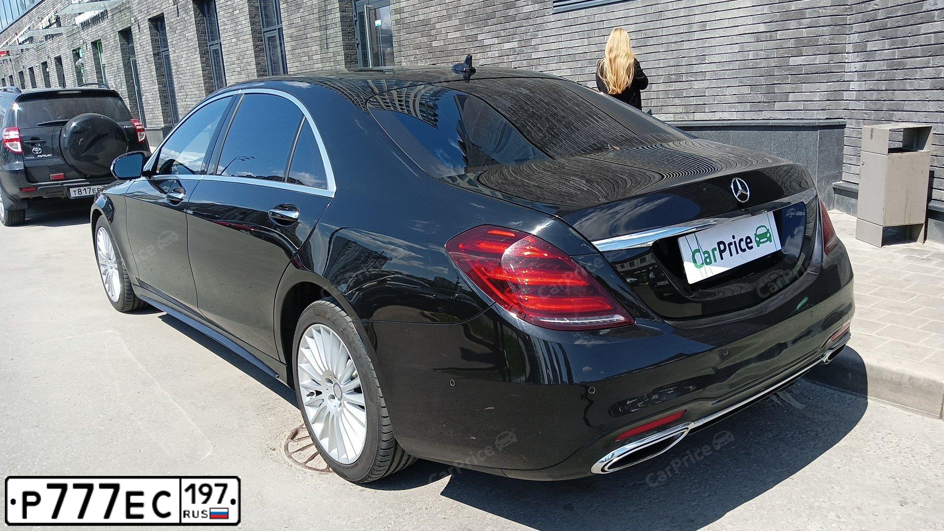Фото автомобиля MERCEDES S-KLASSE, 2016 — госномер О625АА550. Цвет: ЧЕРНЫЙ