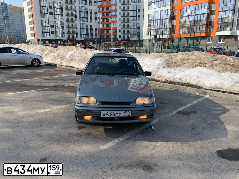 Фото автомобиля LADA 2114, 2010 — госномер О876АУ18. Цвет: средний серо-зеленый металлик