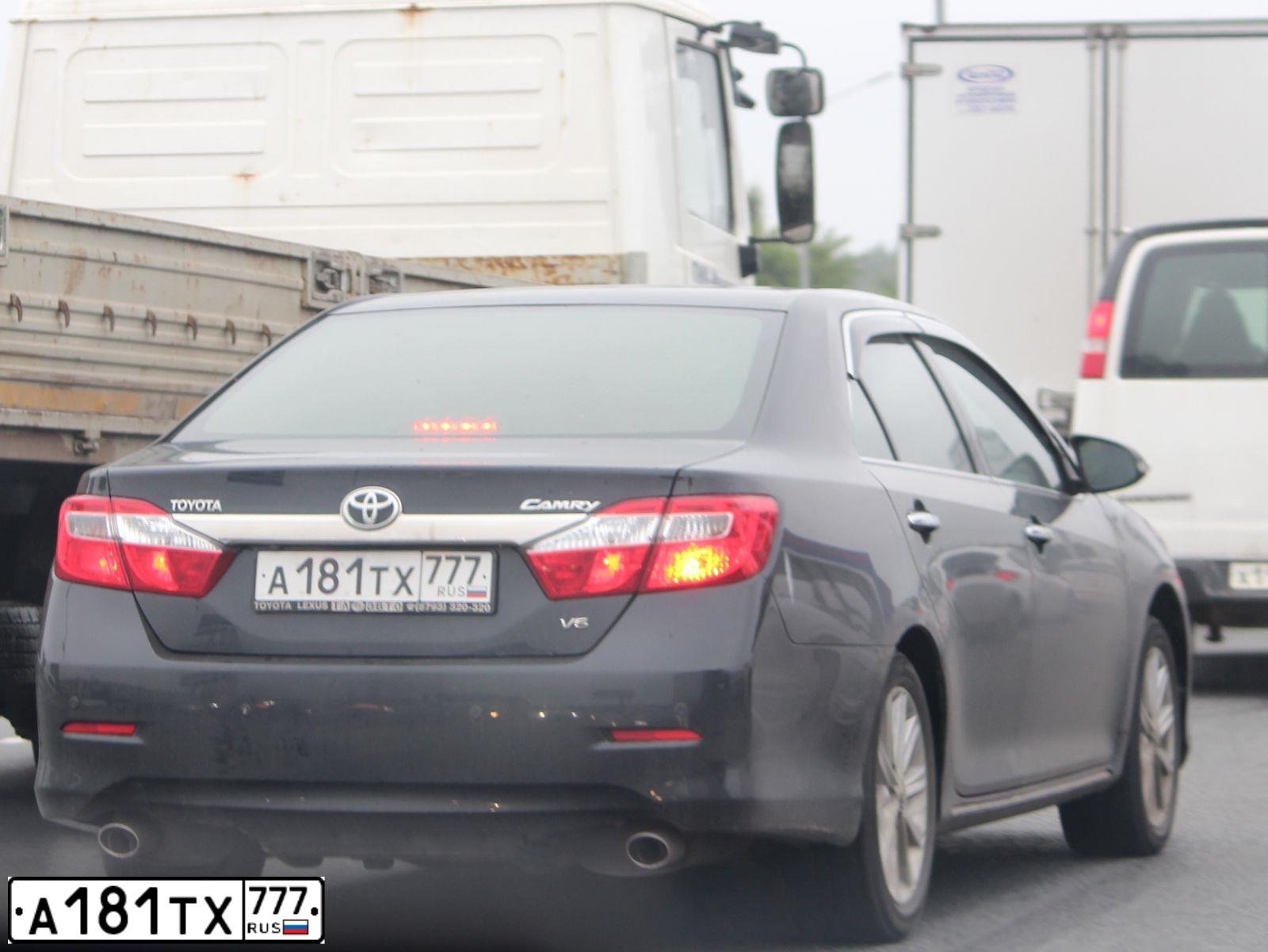 Фото автомобиля TOYOTA CAMRY, 2013 — госномер А181ТХ777. Цвет: ЧЕРНЫЙ МЕТАЛЛИК