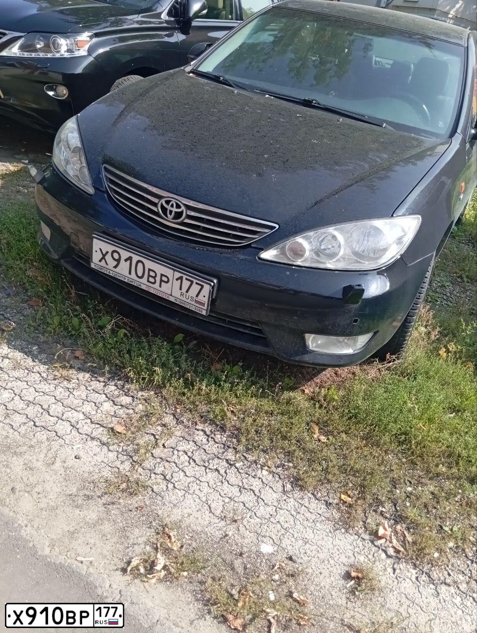 Фото автомобиля TOYOTA CAMRY, 2005 — госномер Х910ВР177. Цвет: ЧЕРНЫЙ