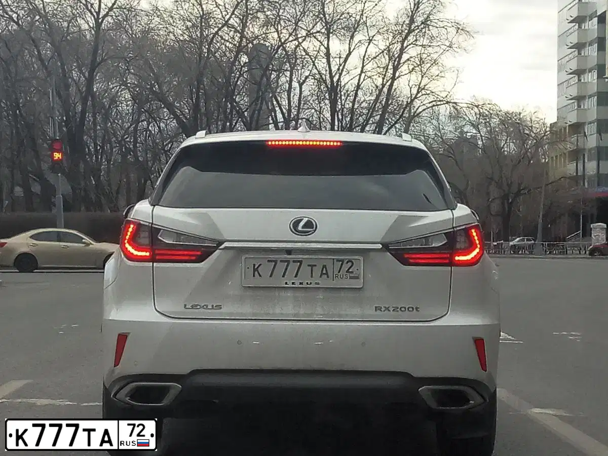 Фото автомобиля LEXUS RX, 2017 — госномер Т931СМ72. Цвет: Белый