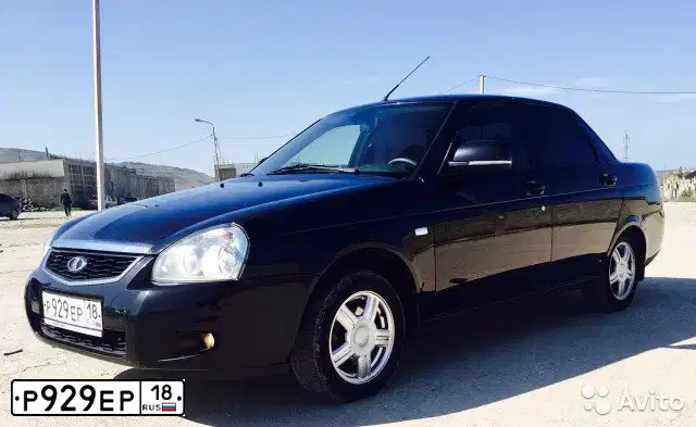 Фото автомобиля LADA 2170 PRIORA, 2013 — госномер Е955НУ08. Цвет: Сине-Черный