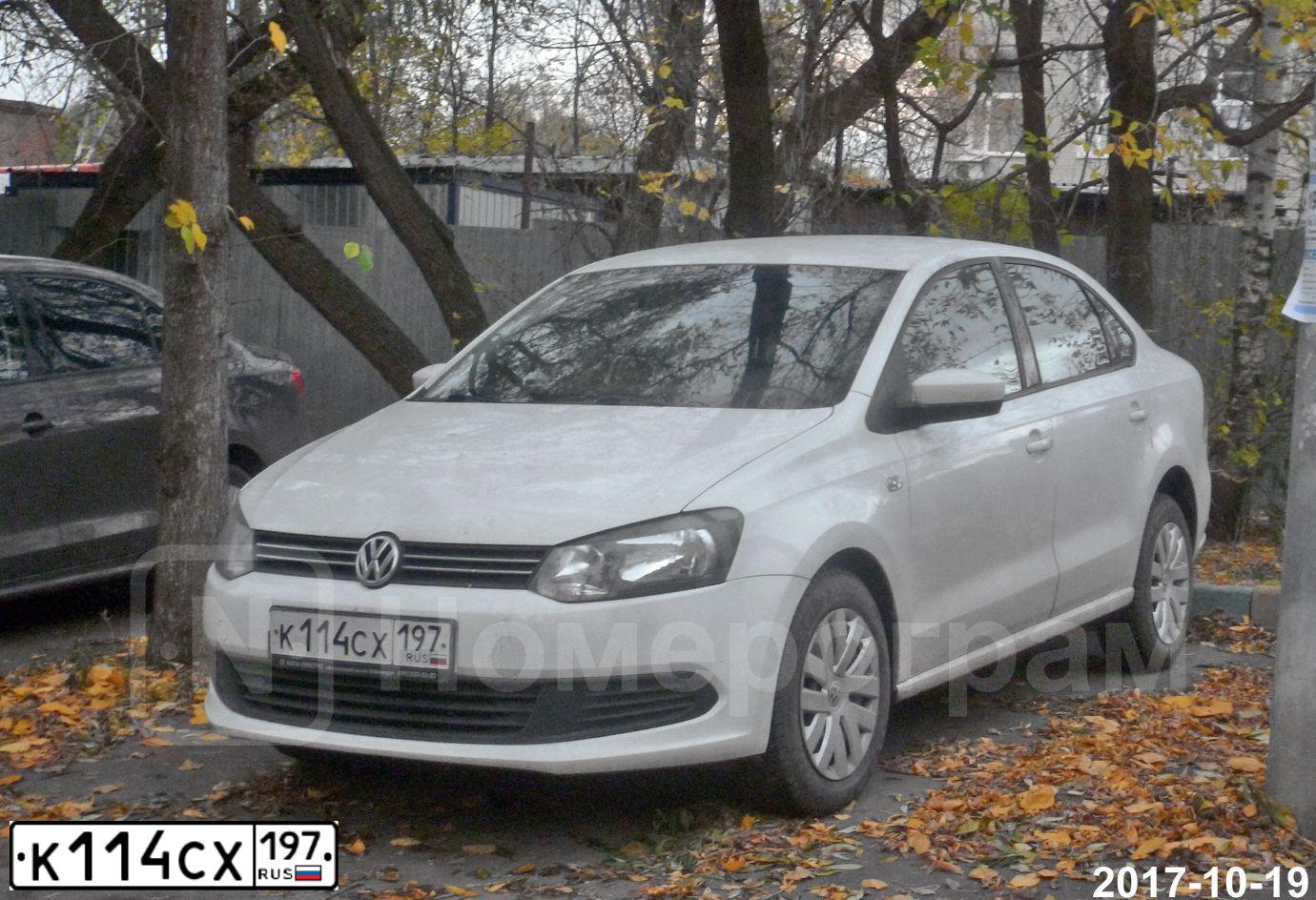 Фото автомобиля VOLKSWAGEN POLO, 2012 — госномер К114СХ197. Цвет: БЕЛЫЙ