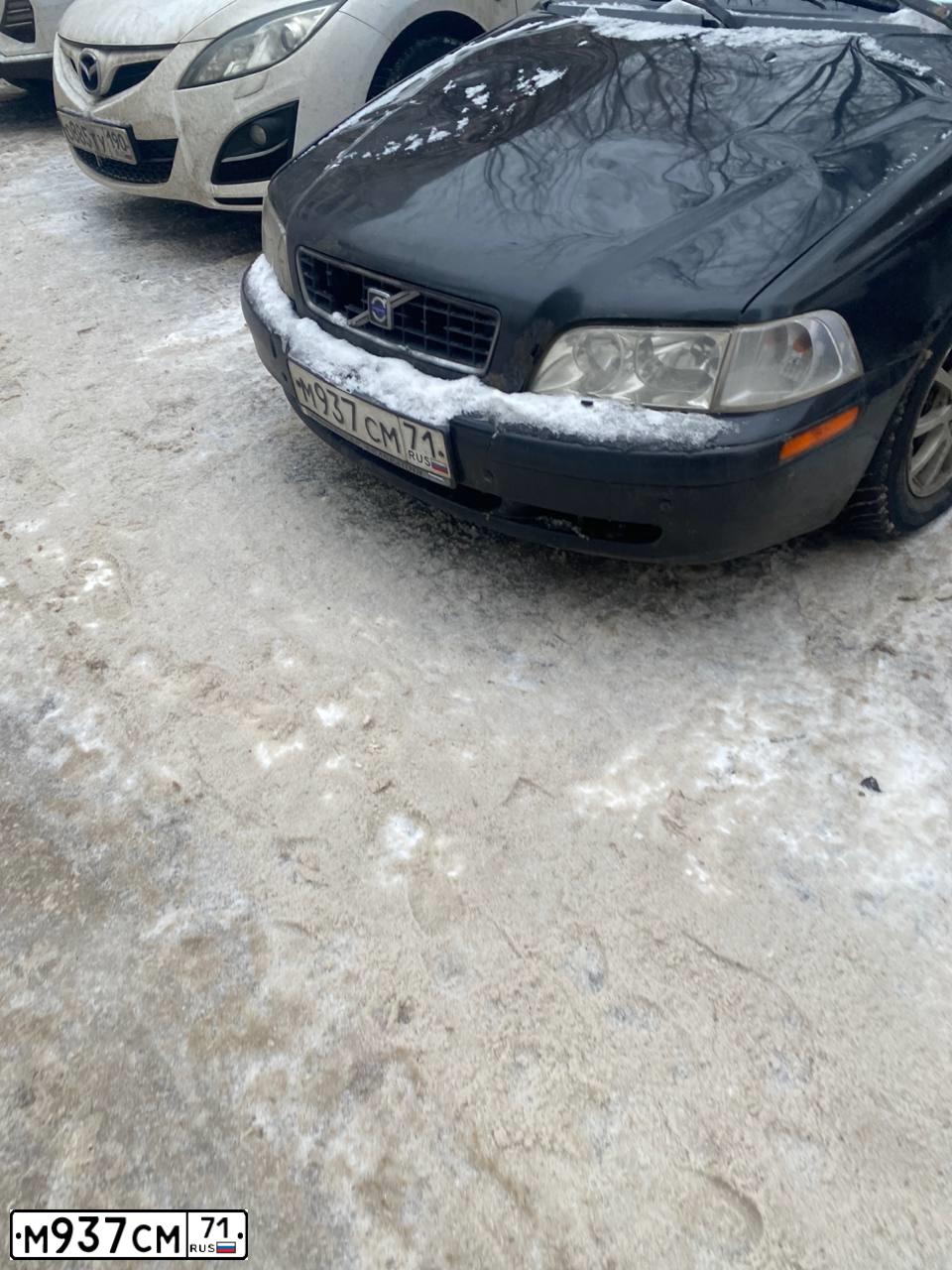 Фото автомобиля VOLVO S40, 2002 — госномер М937СМ71. Цвет: ЧЕРНЫЙ