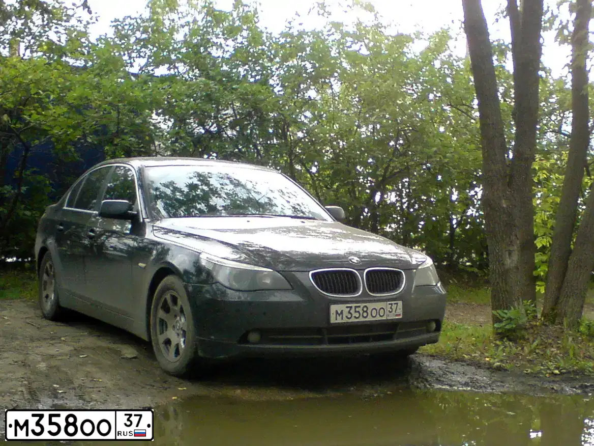 Фото автомобиля BMW 520, 2004 — госномер В059ХС37. Цвет: ЧЕРНЫЙ