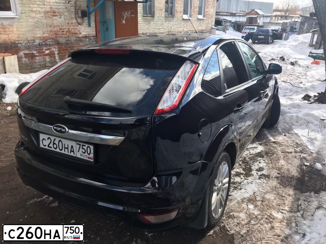 Фото автомобиля FORD FOCUS, 2008 — госномер У116ХЕ71. Цвет: ЧЕРНЫЙ