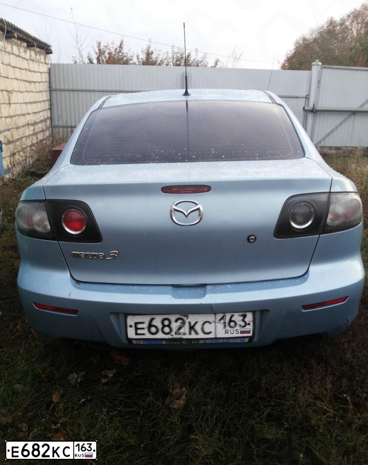 Фото автомобиля MAZDA 3, 2006 — госномер Е682КС163. Цвет: СЕРЕБРИСТЫЙ