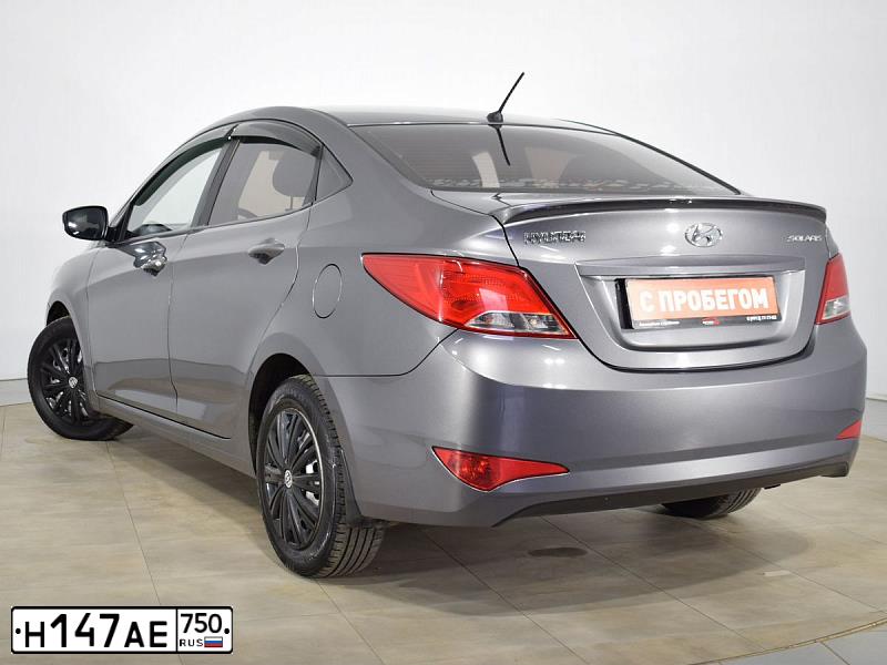 Фото автомобиля HYUNDAI SOLARIS, 2015 — госномер Н147АЕ750. Цвет: СЕРЫЙ ТЕМНЫЙ