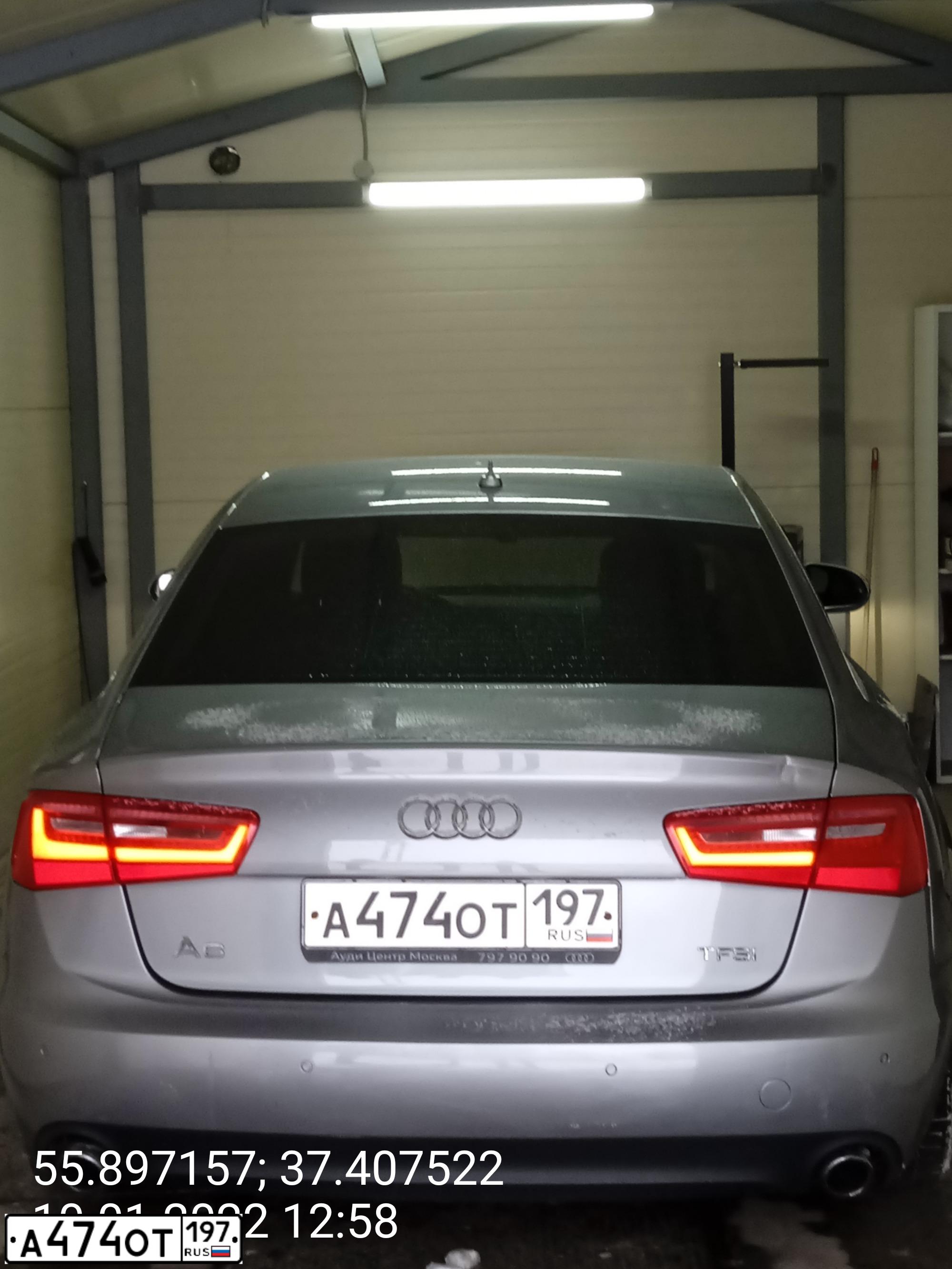 Фото автомобиля AUDI A6, 2011 — госномер А474ОТ197. Цвет: Серый