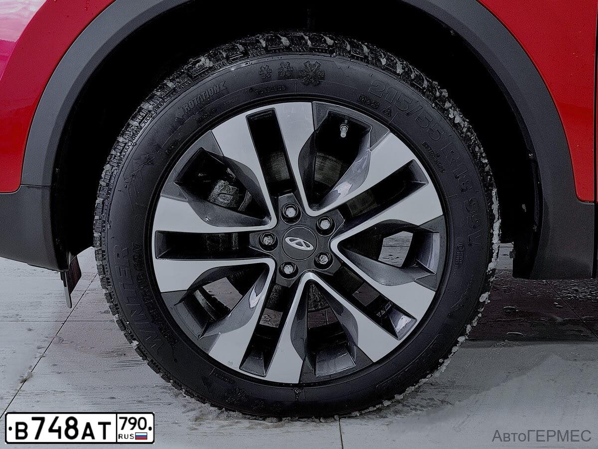 Фото автомобиля CHERY TIGGO, 2020 — госномер А031ЕС977. Цвет: Красный
