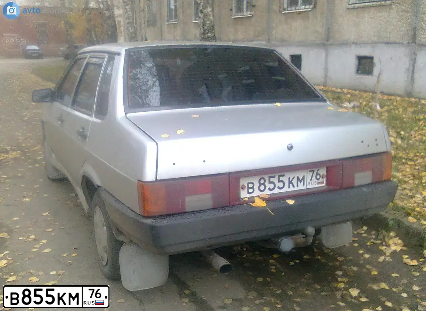Фото автомобиля LADA 2109 SAMARA, 2003 — госномер В655МР76. Цвет: СЕРЫЙ
