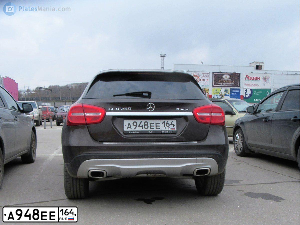 Фото автомобиля MERCEDES GLA-KLASSE, 2014 — госномер Т740ТТ164. Цвет: КОРИЧНЕВЫЙ