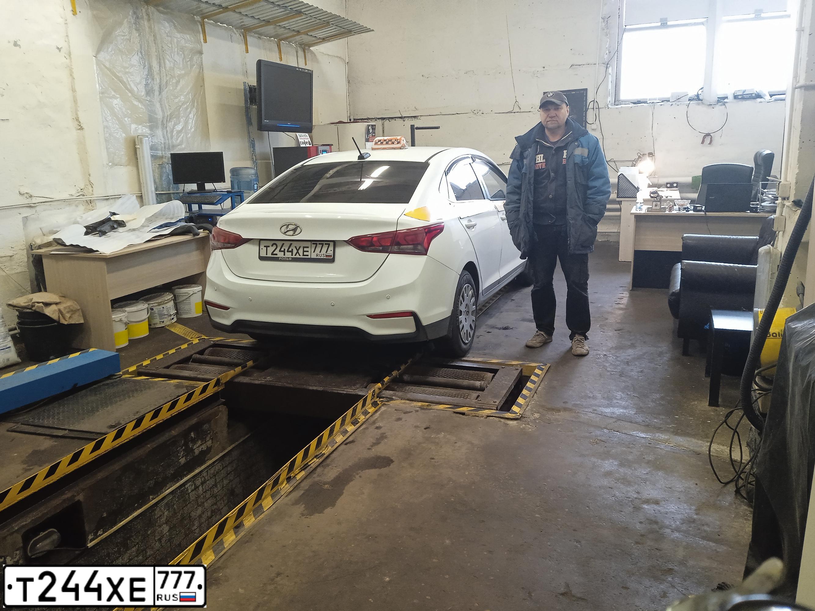 Фото автомобиля HYUNDAI SOLARIS, 2017 — госномер Т244ХЕ777. Цвет: БЕЛЫЙ-ЖЕЛТЫЙ-СЕРЫЙ