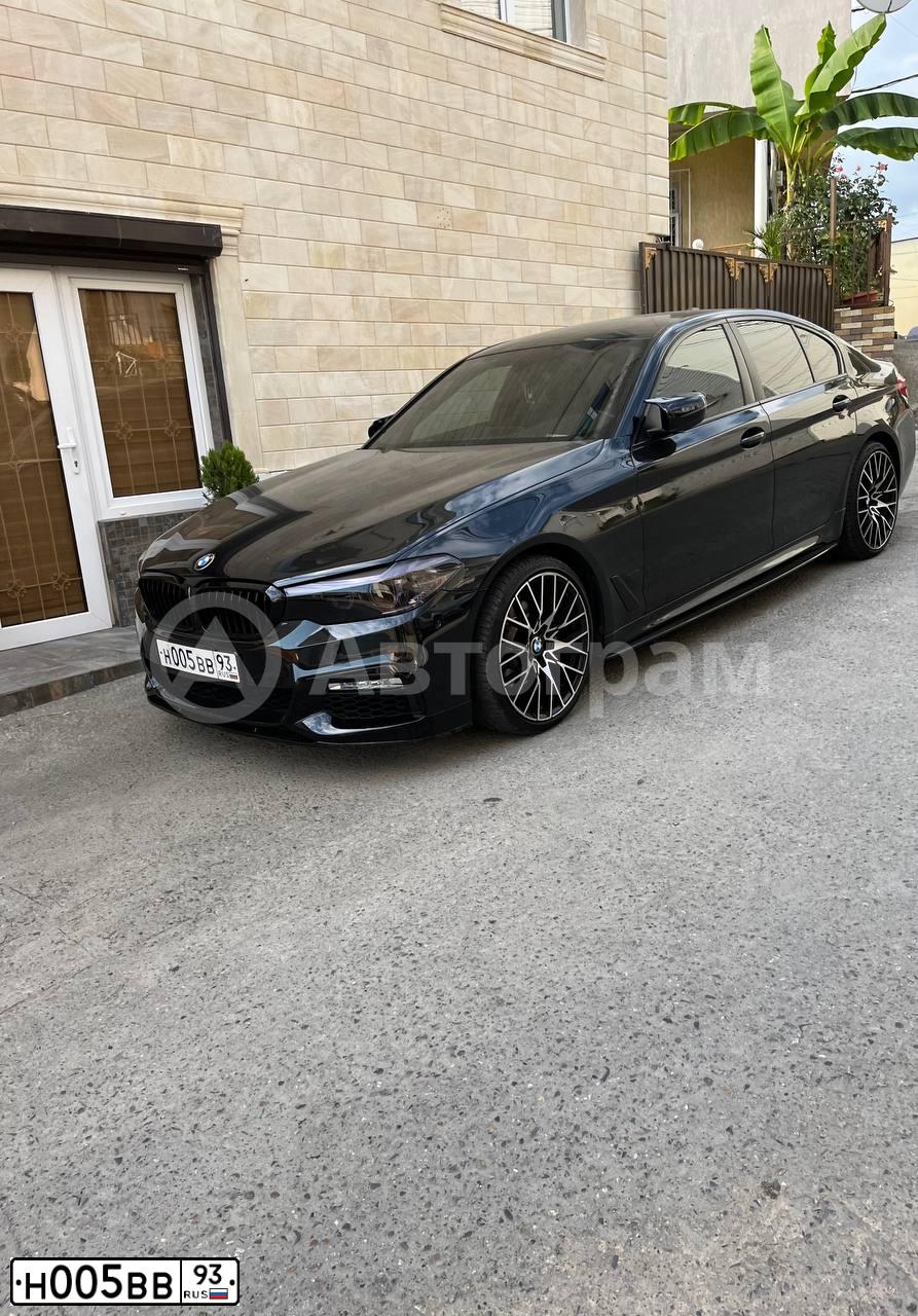 Фото автомобиля BMW SERIE 5, 2017 — госномер Н005ВВ93. Цвет: ЧЕРНЫЙ