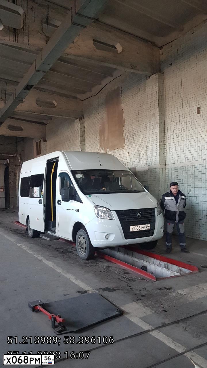 Фото автомобиля GAZ GAZEL NEXT, 2018 — госномер Х068РМ56. Цвет: Белый