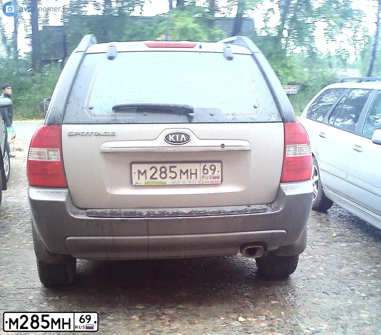 Фото автомобиля KIA SPORTAGE, 2007 — госномер М285МН69. Цвет: СЕРЕБРИСТЫЙ