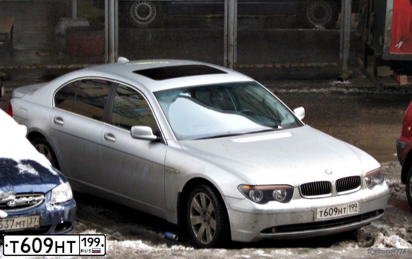 Фото автомобиля BMW SERIE 7, 2004 — госномер К007ОТ97. Цвет: СЕРЕБРИСТЫЙ
