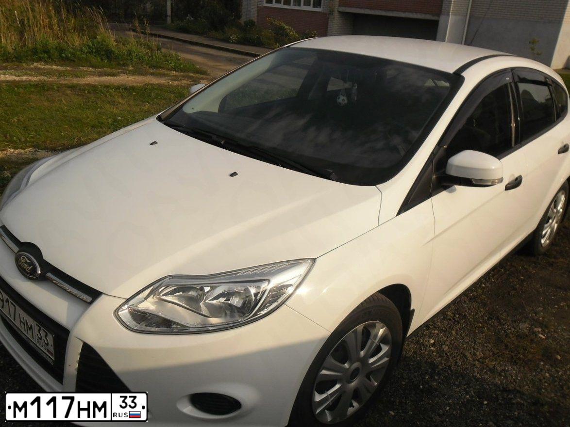Фото автомобиля KIA RIO, 2014 — госномер М117НМ33. Цвет: ГОЛУБОЙ