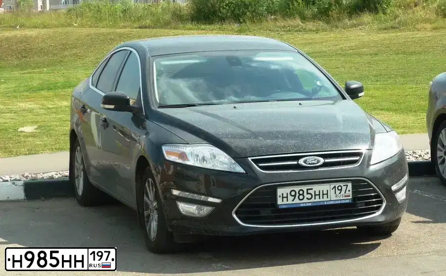 Фото автомобиля FORD MONDEO, 2012 — госномер Н985НН197. Цвет: ЧЕРНЫЙ