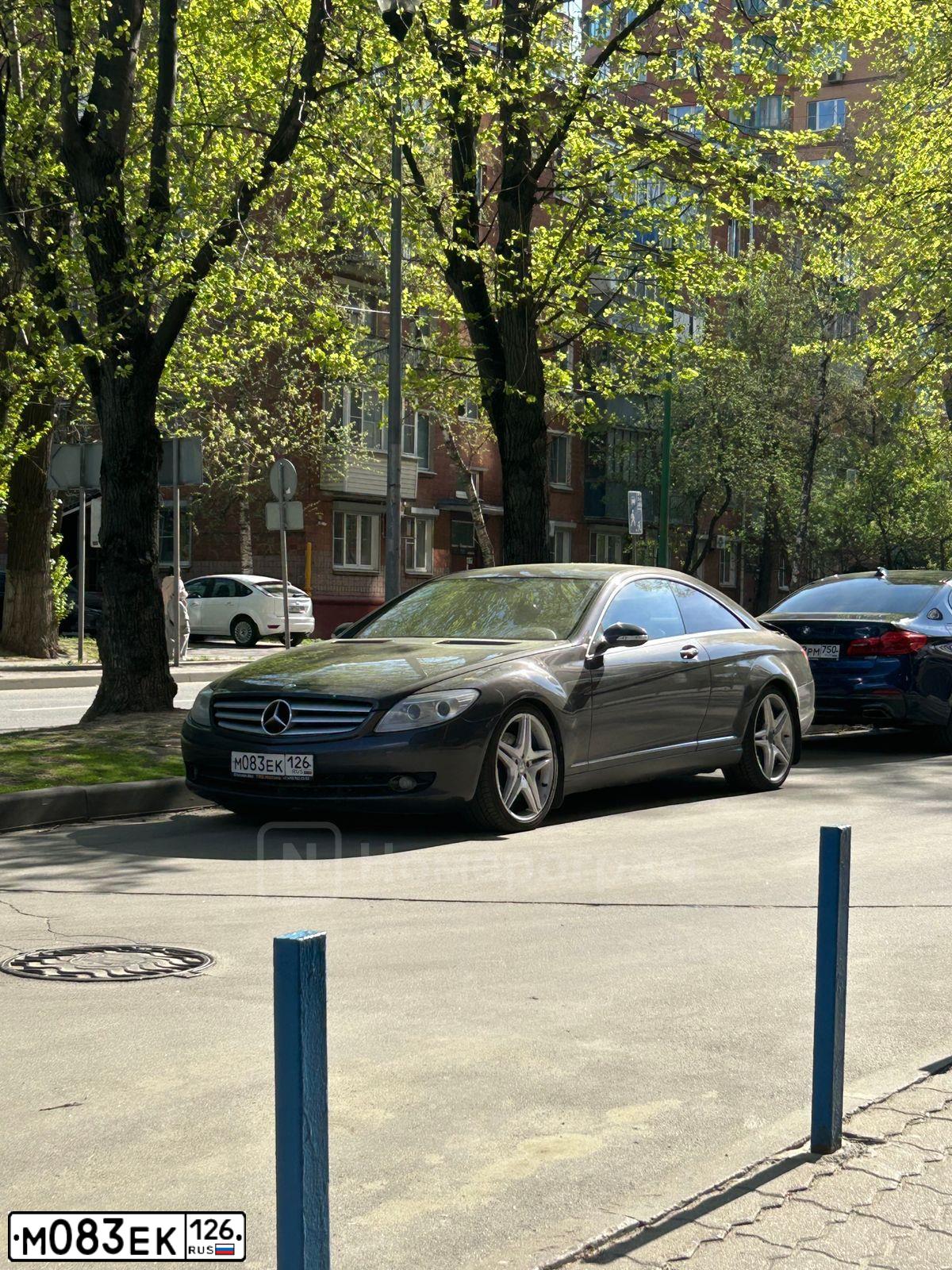 Фото автомобиля MERCEDES CL-KLASSE, 2008 — госномер М083ЕК126. Цвет: Серый