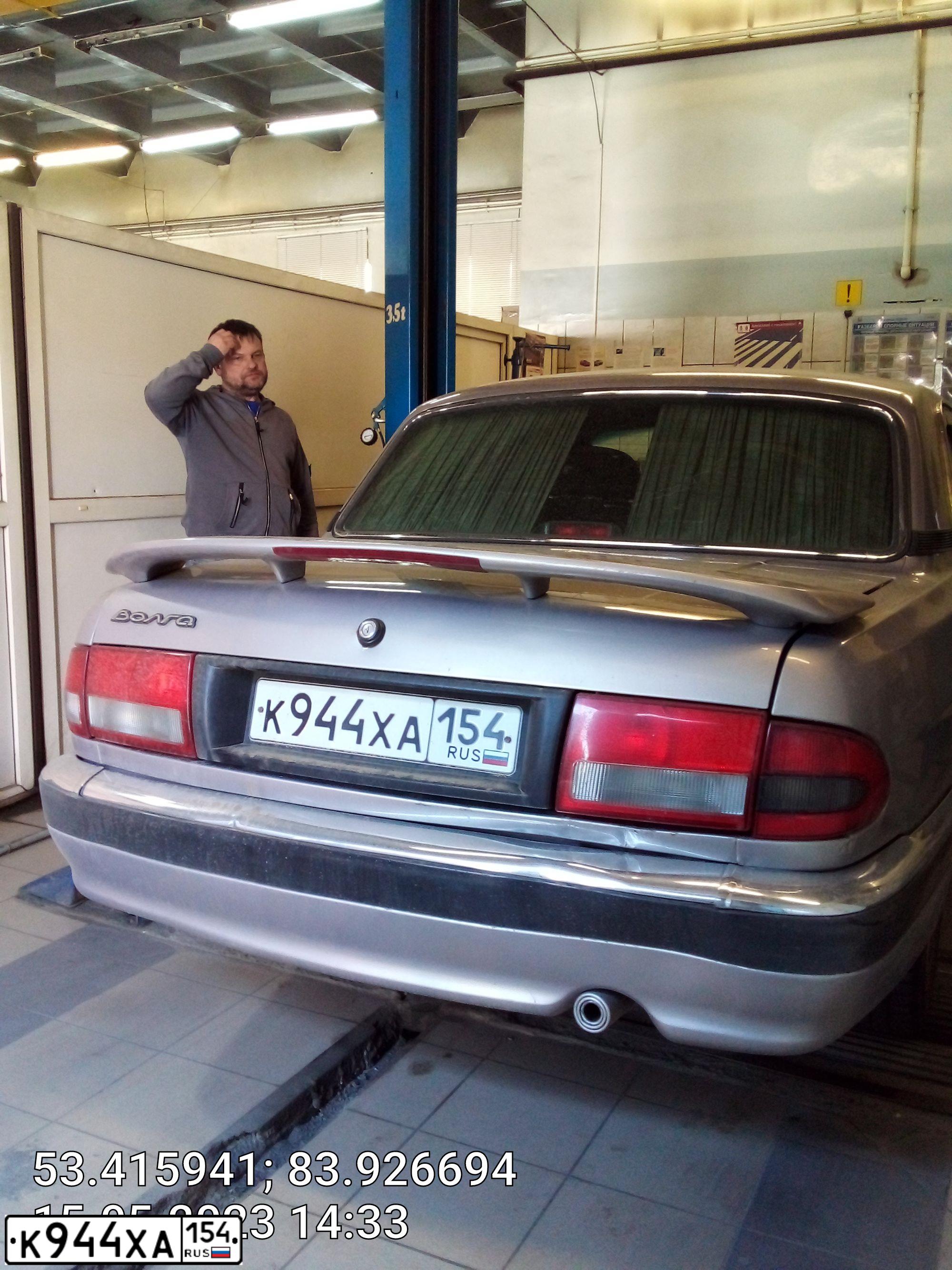 Фото автомобиля GAZ 3110 WOLGA, 2005 — госномер В987ОВ122. Цвет: ЛАСВЕГАС