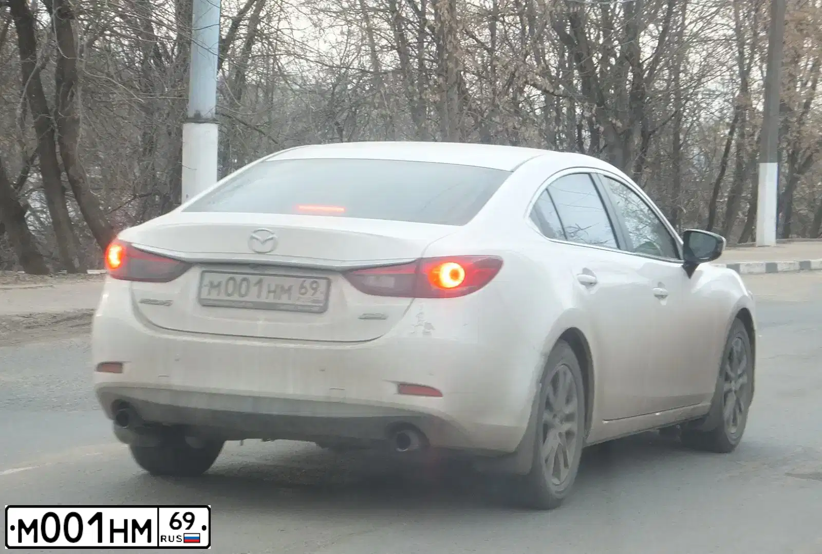 Фото автомобиля MAZDA 6, 2014 — госномер С067УВ77. Цвет: Белый