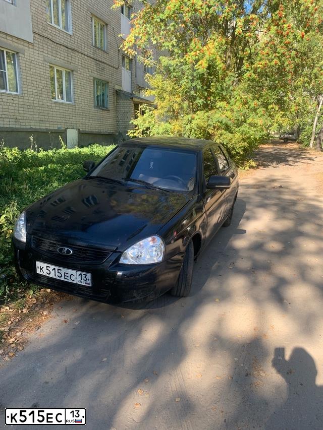 Фото автомобиля LADA PRIORA, 2008 — госномер А165ТМ252. Цвет: ЧЕРНЫЙ