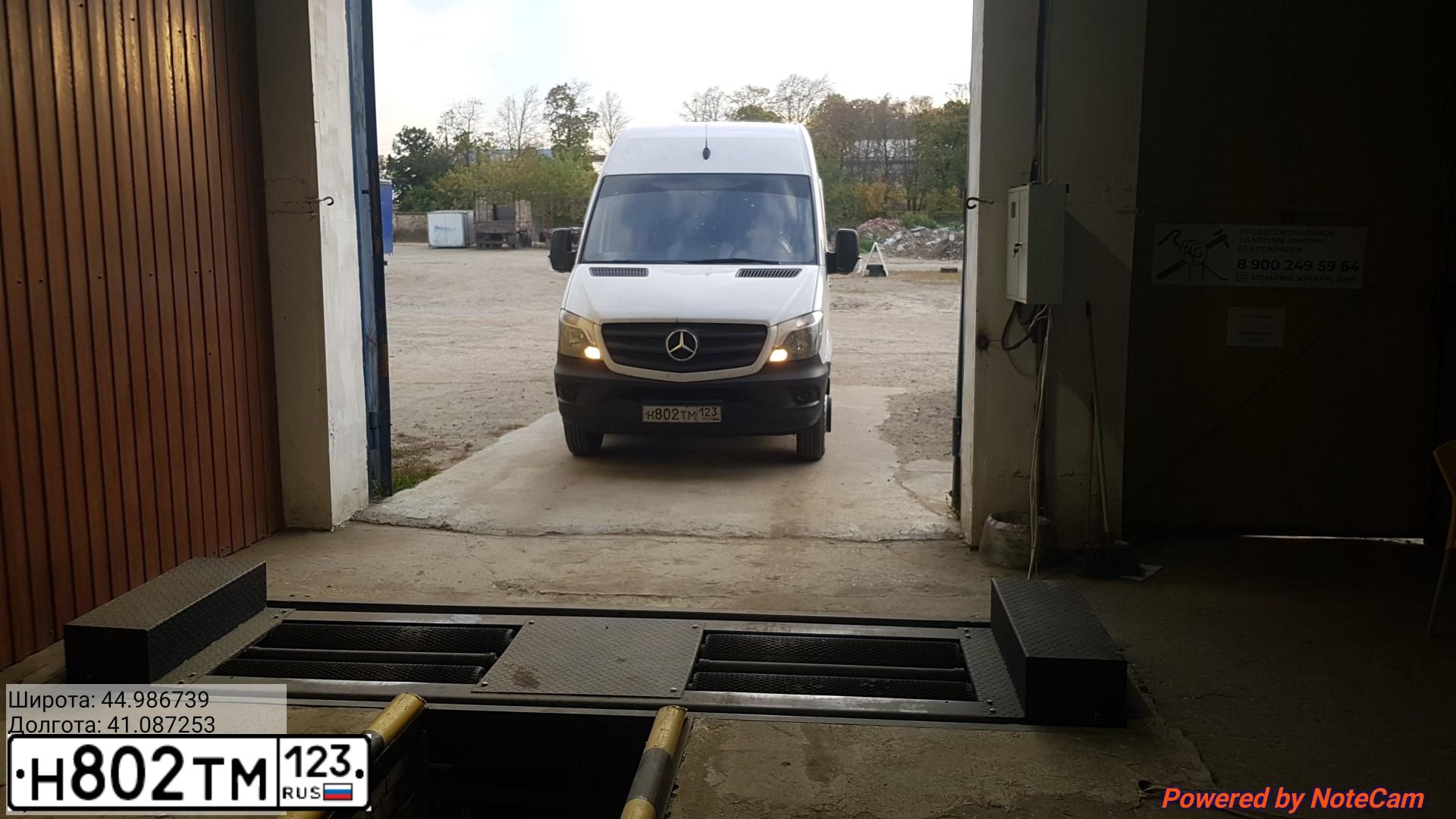 Фото автомобиля MERCEDES SPRINTER, 2017 — госномер Н802ТМ123. Цвет: БЕЛЫЙ