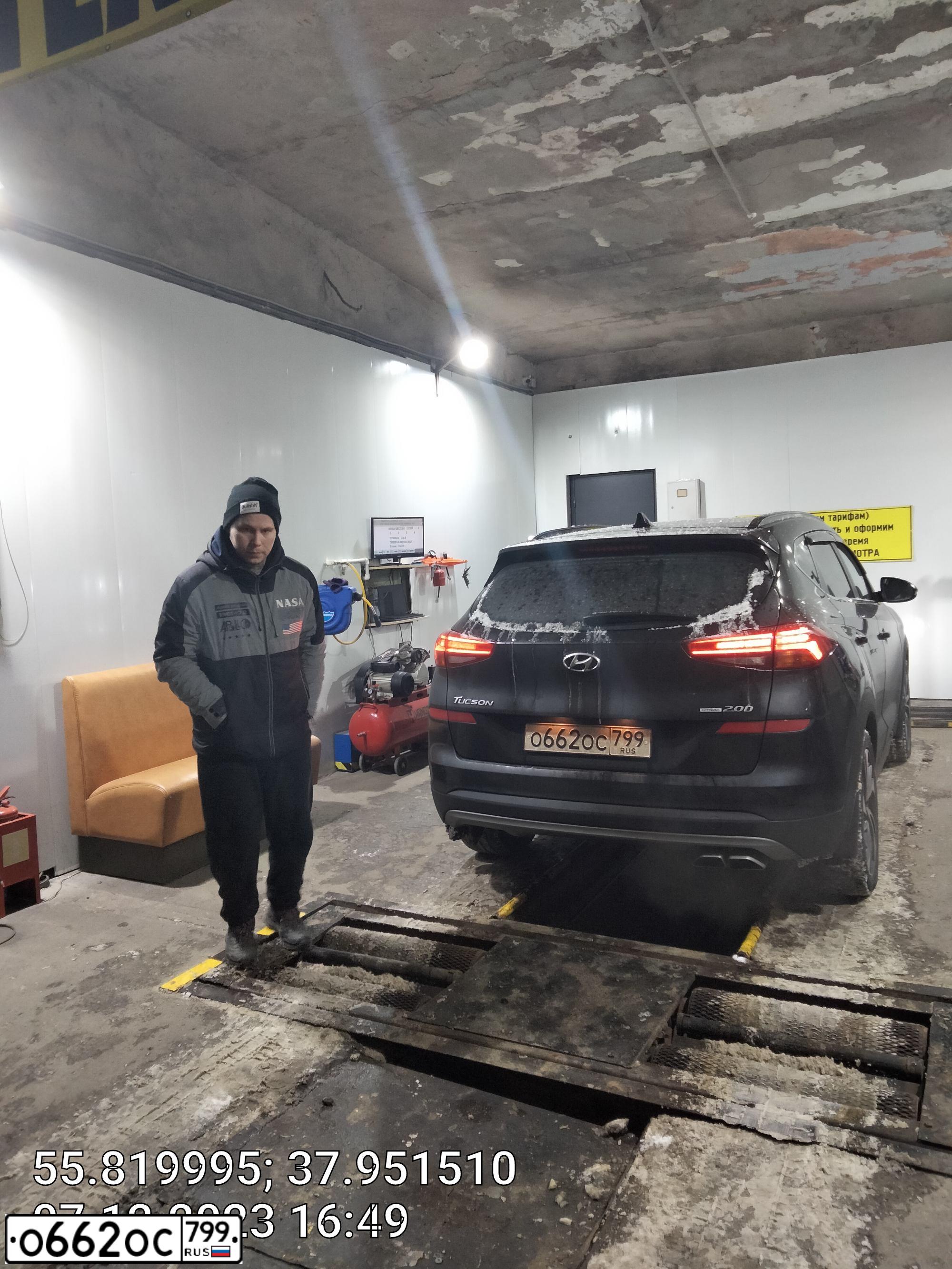 Фото автомобиля HYUNDAI TUCSON, 2019 — госномер О662ОС799. Цвет: ЧЕРНЫЙ