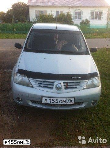 Фото автомобиля RENAULT T LOGAN, 2007 — госномер В155ОМ76. Цвет: СВЕТЛО-СЕРЫЙ