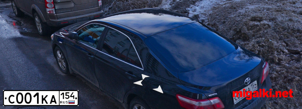 Фото автомобиля TOYOTA CAMRY, 2008 — госномер С001КА154. Цвет: ЧЕРНЫЙ
