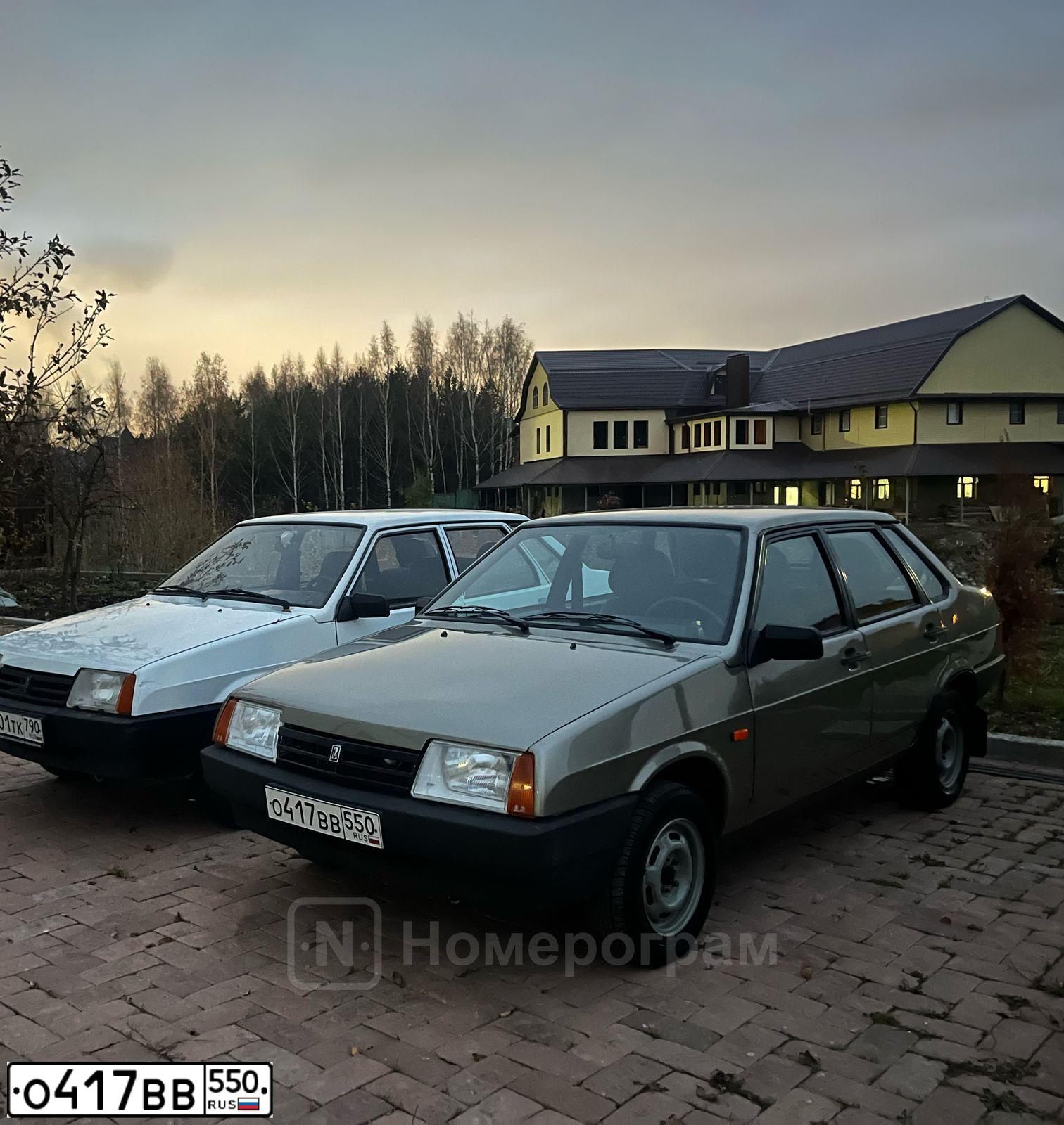 Фото автомобиля LADA 2109 SAMARA, 2002 — госномер О417ВВ550. Цвет: СЕРО-ЗЕЛЕНЫЙ