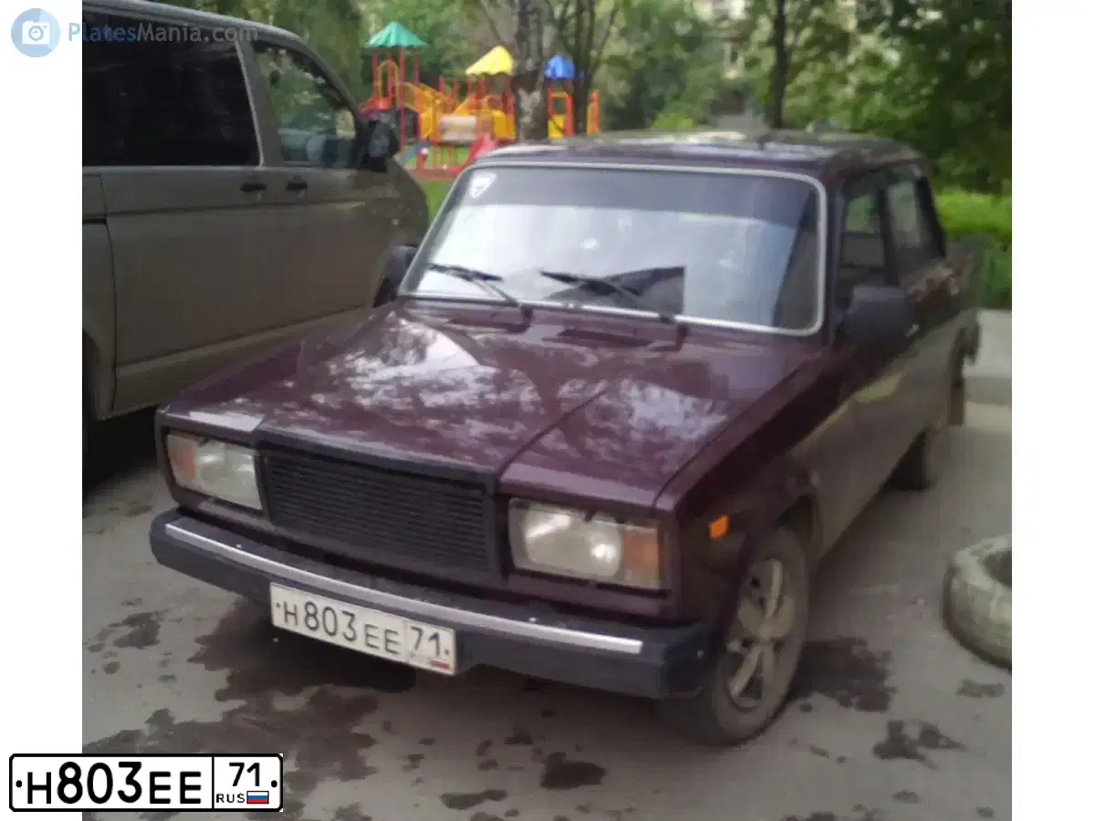 Фото автомобиля LADA 2107 LADA, 2008 — госномер Н803ЕЕ71. Цвет: ТЕМНО-ВИШНЕВЫЙ