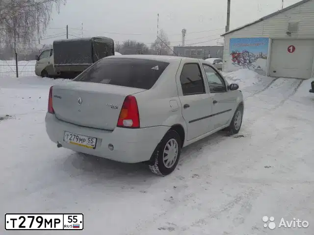 Фото автомобиля RENAULT LOGAN, 2006 — госномер Т279МР55. Цвет: СЕРЫЙ