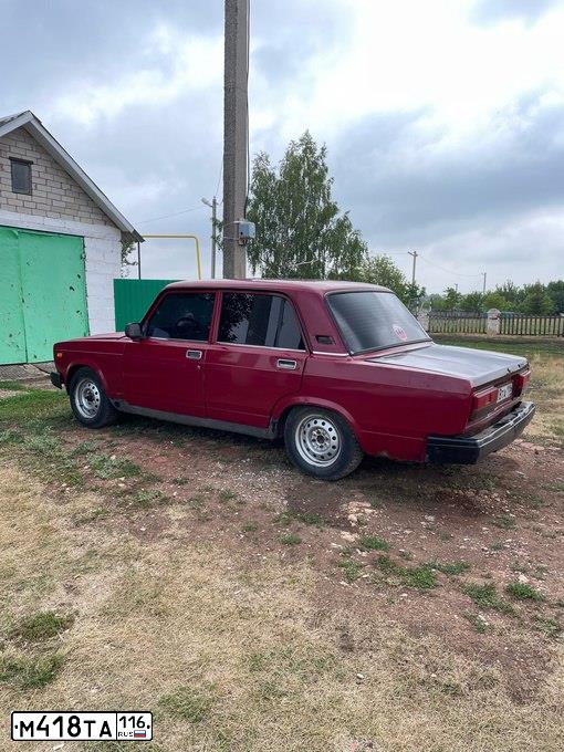 Фото автомобиля LADA 2107, 2006 — госномер М418ТА116. Цвет: ВИШНЕВЫЙ