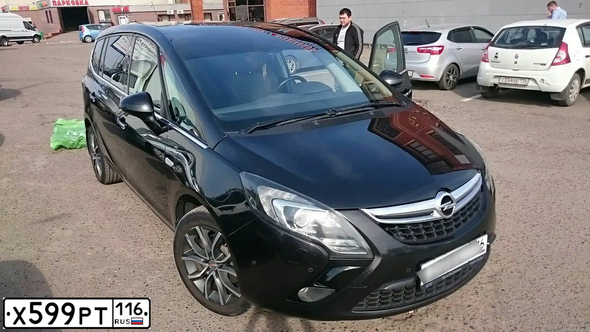 Фото автомобиля OPEL ZAFIRA, 2013 — госномер У281АР716. Цвет: ЧЕРНЫЙ