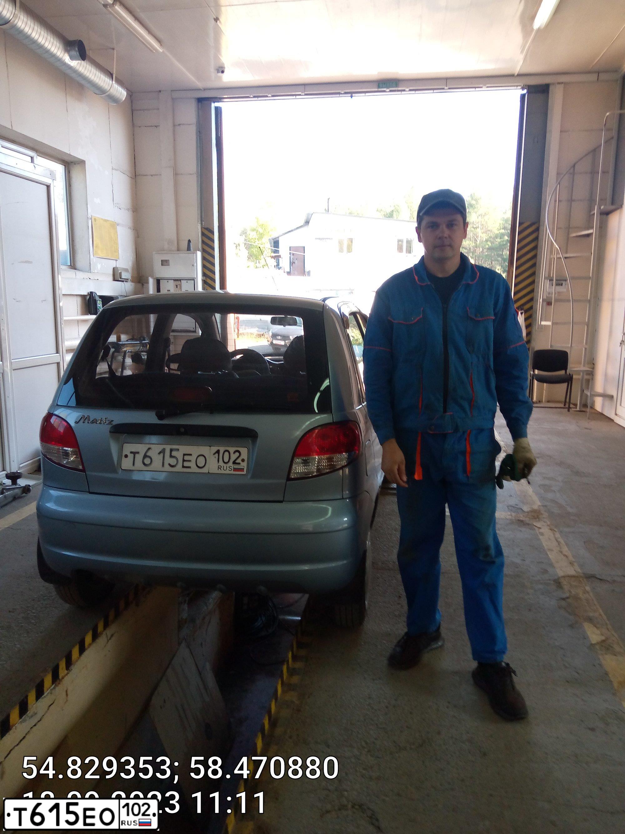 Фото автомобиля DAEWOO MATIZ, 2011 — госномер Т615ЕО102. Цвет: СЕРО-ПЕРЛАМУТРОВЫЙ
