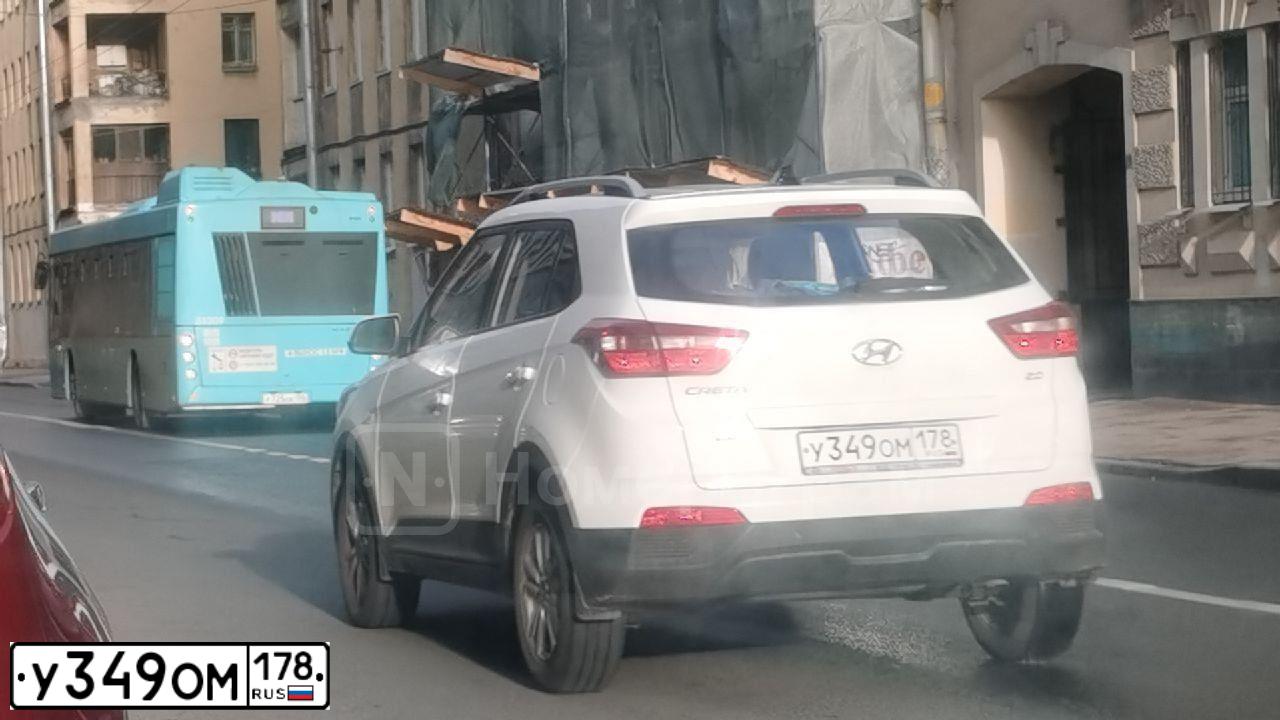 Фото автомобиля HYUNDAI CRETA, 2016 — госномер У349ОМ178. Цвет: БЕЛЫЙ
