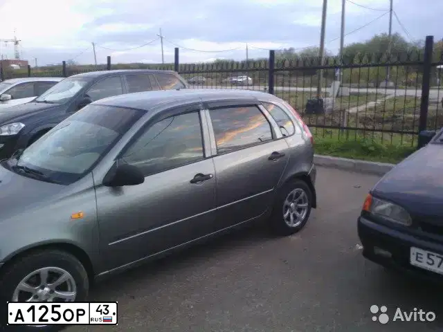 Фото автомобиля LADA 1119 KALINA, 2007 — госномер А125ОР43. Цвет: Темно-серый металлик