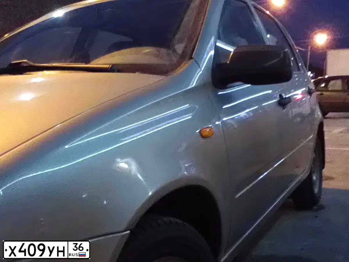 Фото автомобиля LADA 1119 KALINA, 2012 — госномер Х409УН36. Цвет: СЕРО-БЕЖЕВЫЙ